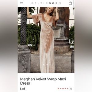 Baltic Born Velvet Wrap Maxi Dress